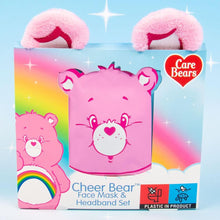 Load image into Gallery viewer, Care Bears Cheer Bear Face Mask &amp; Headband Set.