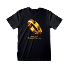 Load image into Gallery viewer, The Lord of the Rings One Ring To Rule Them All Black T-Shirt.