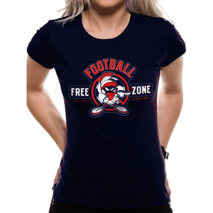 Women's Looney Tunes Anti-Football Marvin Fitted T-Shirt.