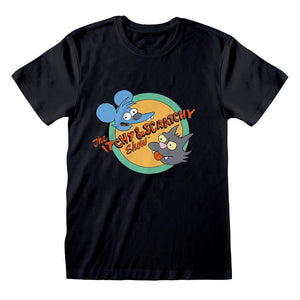 The Simpsons The Itchy And Scratchy Show Crew Neck T-Shirt.