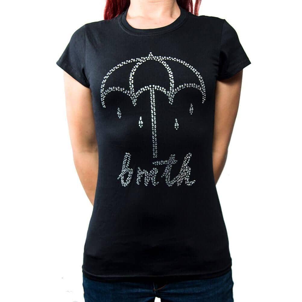 Women's Bring Me the Horizon Umbrella Black T-Shirt.