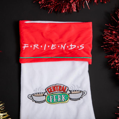 Friends Central Perk Logo White Christmas Stocking