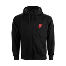 Load image into Gallery viewer, The Rolling Stones Classic Tongue Black Zip Up Hoodie.
