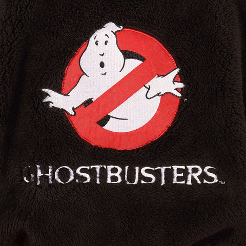 Ghostbusters Logo Adult Fleece Black Dressing Gown