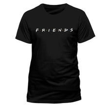 Load image into Gallery viewer, Men&#39;s Friends Logo Black Crew Neck T-Shirt.