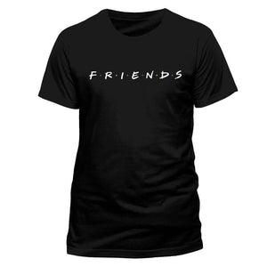 Men's Friends Logo Black Crew Neck T-Shirt.