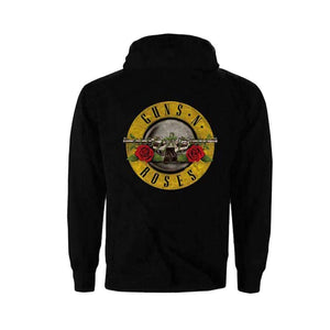 Guns N' Roses Classic Logo Black Zip-Up Hoodie.