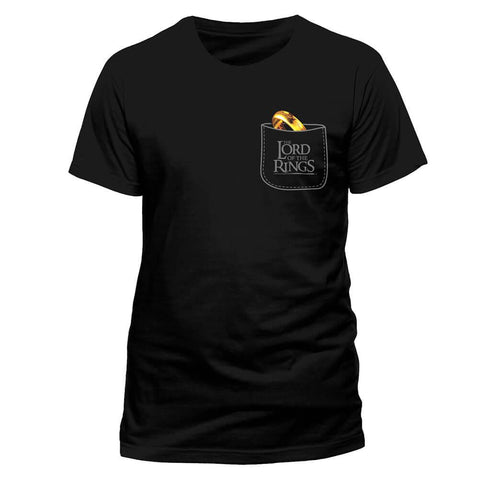 Lord of the Rings The One Ring Pocket Black T-Shirt.