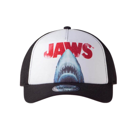Jaws Logo Mesh Curved Bill Cap.