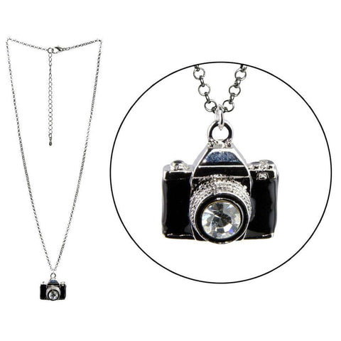 Vintage Design Camera Pendant with Chain.