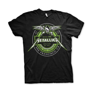 Men's Metallica Fuel Logo Black Crew Neck T-Shirt.