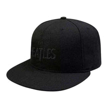 Load image into Gallery viewer, The Beatles Embroidered Logo Black Snapback Cap