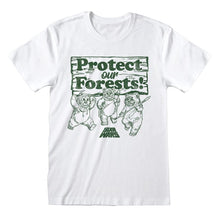Load image into Gallery viewer, Star Wars Ewoks Protect Our Forests! White T-Shirt.