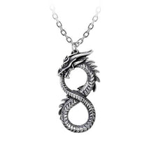 Load image into Gallery viewer, Alchemy Gothic Infinity Dragon Pewter Pendant