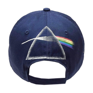 Pink Floyd Dark Side of the Moon Distressed Emblem Navy Baseball Cap.