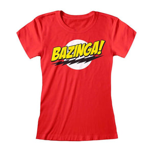 Women's Big Bang Theory Bazinga Logo Fitted T-Shirt.