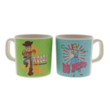 Load image into Gallery viewer, Toy Story Woody and Bo-Peep Bamboo Mug Set.