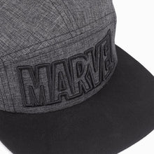 Load image into Gallery viewer, Marvel Embroidered Logo Grey Snapback Cap.