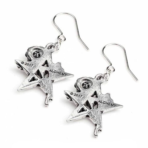 Alchemy Gothic Ruah Vered Pewter Drop Earrings.