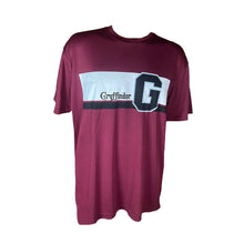 Load image into Gallery viewer, Harry Potter Gryffindor Track &amp; Field Maroon Crew Neck T-Shirt.