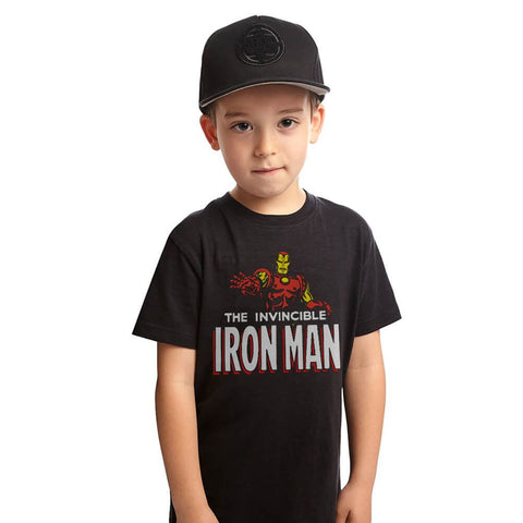 Children's Marvel The Invincible Iron Man Black T-Shirt.