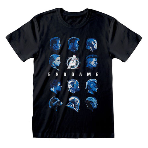 Avengers Endgame Tonal Heads Black T-Shirt.