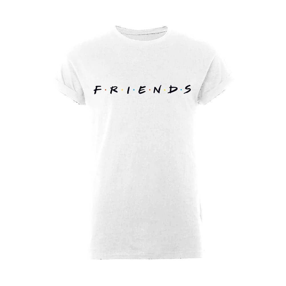 Women's Friends Classic Logo Rolled Sleeve T-Shirt.