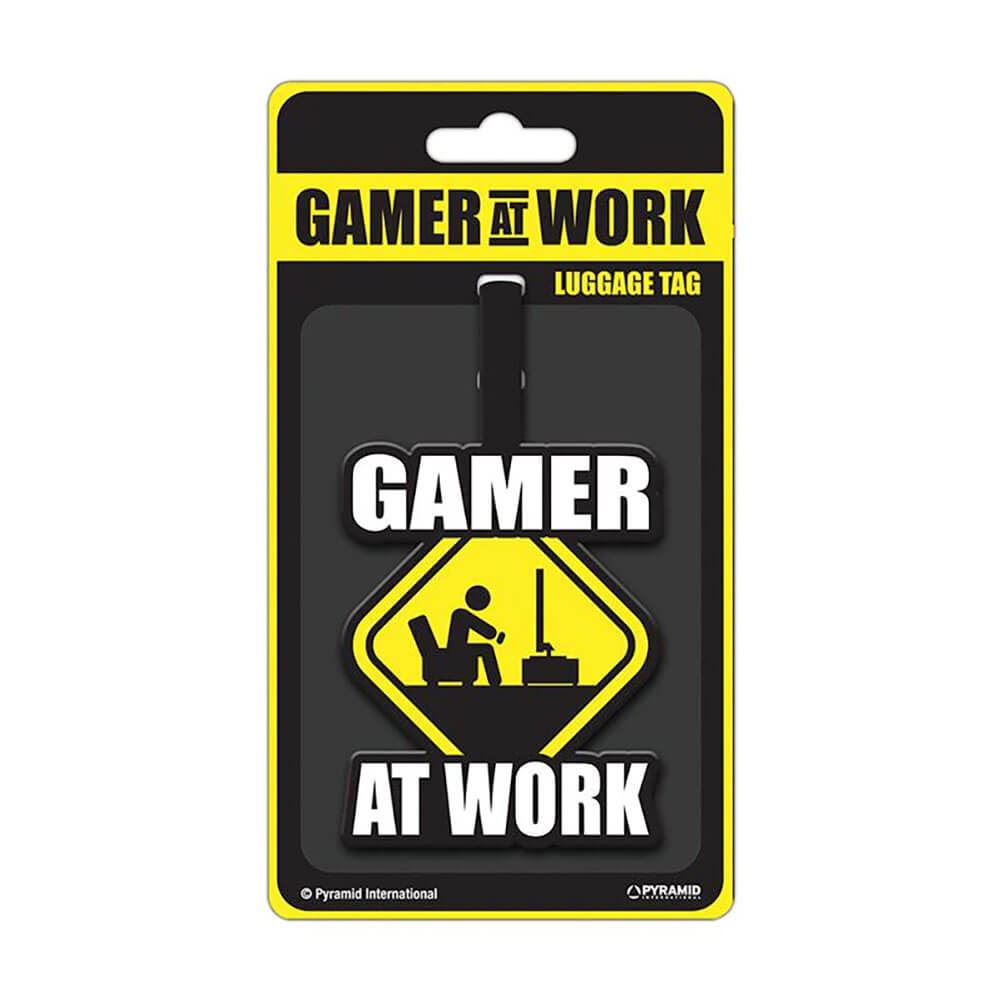 Gamer At Work Luggage Tag.