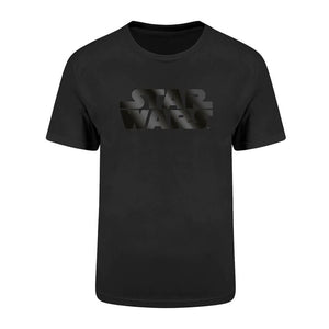 Star Wars Foil Logo Black Crew Neck T-Shirt.