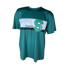 Load image into Gallery viewer, Harry Potter Slytherin Track &amp; Field Green Crew Neck T-Shirt.