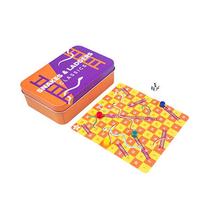 Classic Mini Snakes and Ladders Magnetic Travel Game.