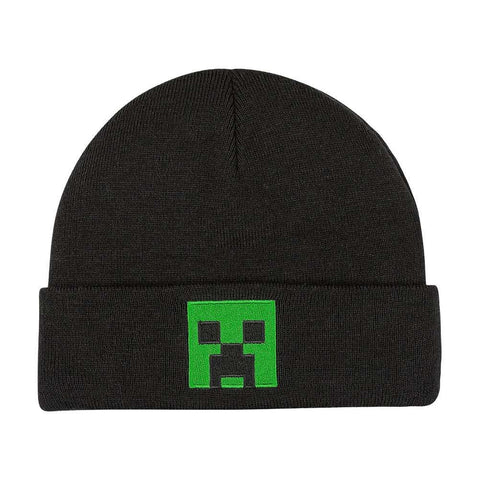 Minecraft Creeper Black Beanie Hat