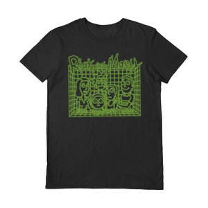 Rick and Morty 3D Wireframe Family T-Shirt and Keyring Gift Set.