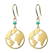 Load image into Gallery viewer, Tin Alloy Earth Drop Earrings.
