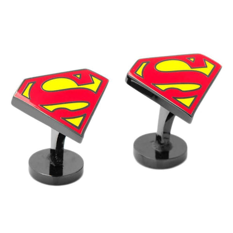 DC Comics Superman Shield Enamel Cufflinks.